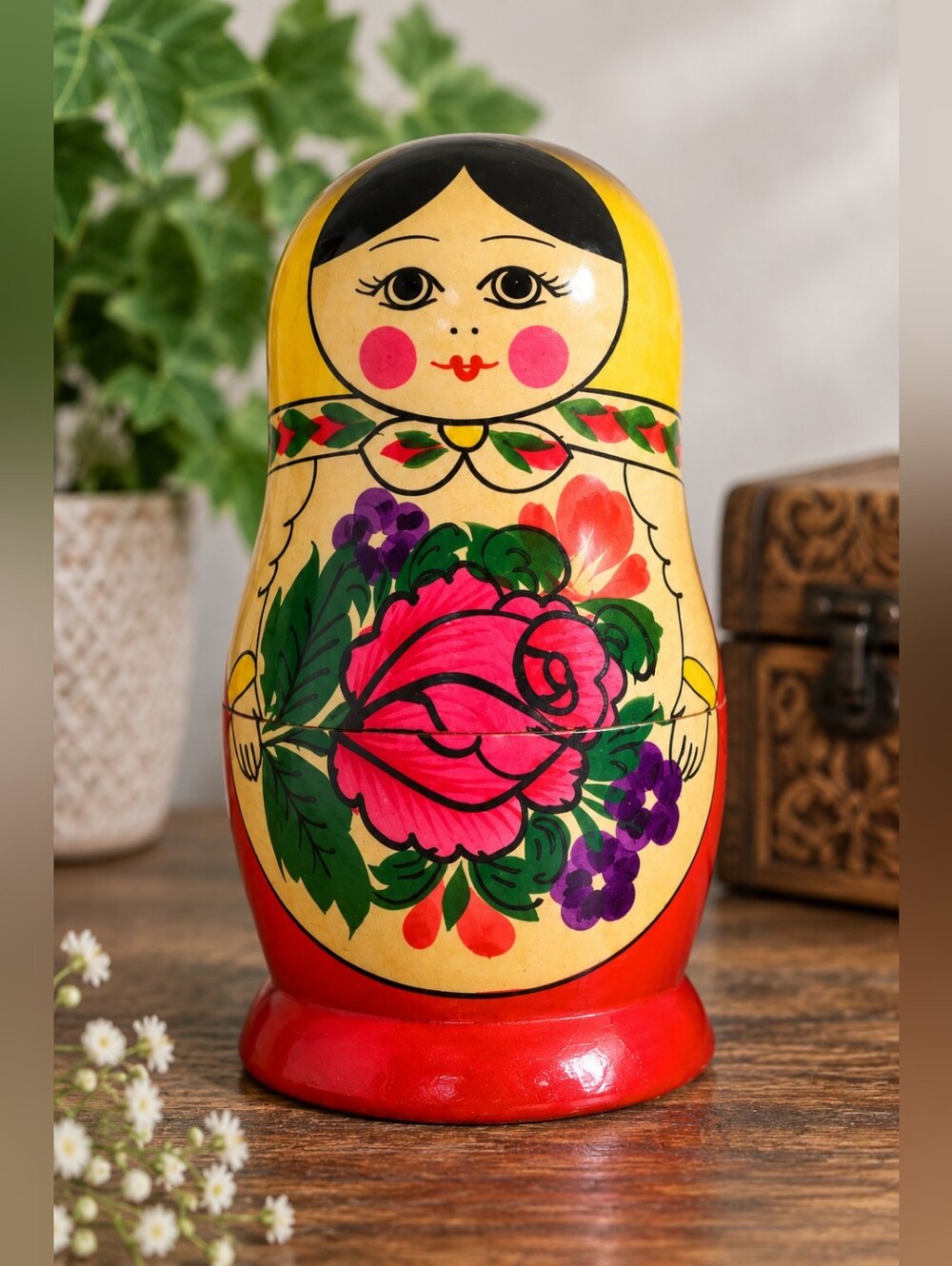 Vintage 2001 Russian Matryoshka Nesting Dolls – Semyonov – Complete 6 Piece Set